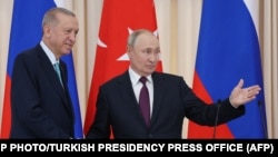 Türkiyə prezidenti Rəcəb Tayyib Ərdoğan və Rusiya Prezidenti Vladimir Putin