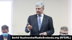 Петр Порошенко во время заседания суда по избранию ему меры пресечения. Киев, 17 января