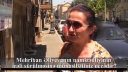 Mehriban Əliyevanın namizədliyinin irəli sürülməsinə münasibətiniz necədir?