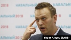 Оппозиционный политик Алексей Навальный