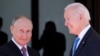 SWITZERLAND -- Russian President Vladimir Putin (Left) shakes hands with US President Joe Biden prior to the US-Russia summit at the Villa La Grange, in Geneva on June 16, 2021.